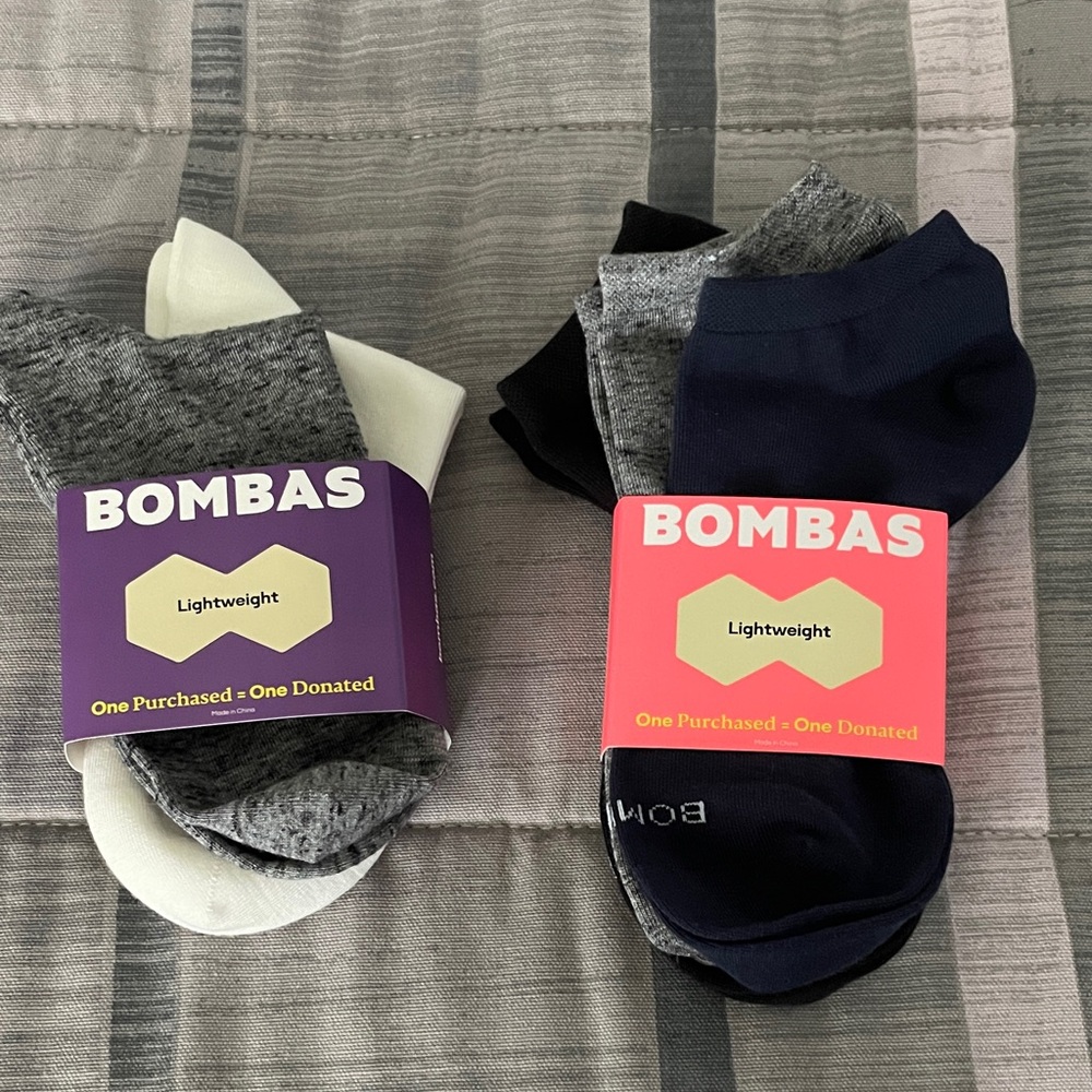 Bundle of Bombas Lightweight Socks size Medium